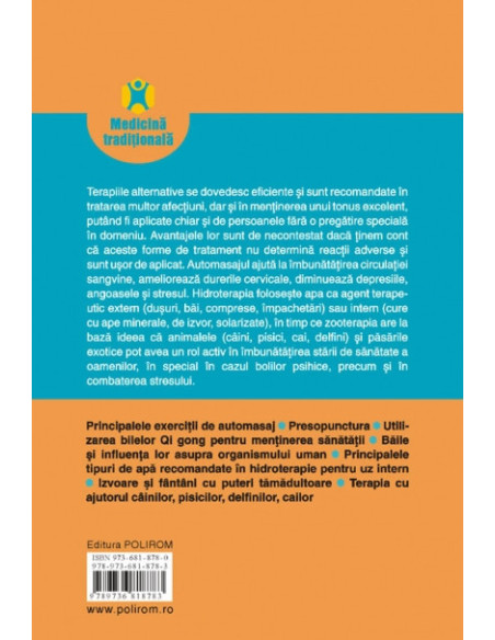 Automasajul, hidroterapia și zooterapia. Terapii alternative