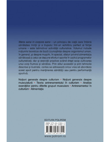 Culturism. Întreținere și competiție