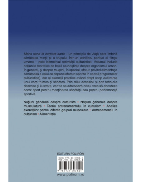 Culturism. Întreținere și competiție