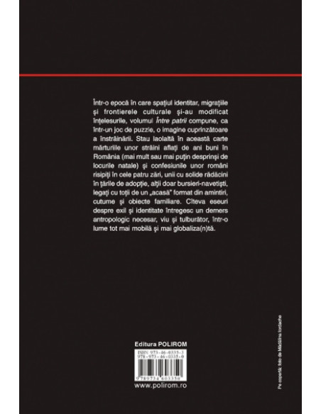 Între patrii. Mărturii despre identitate și exil