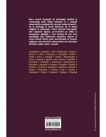 Nume proprii - nume comune. Dicţionar de antonomază