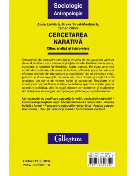 Cercetarea narativă. Citire, analiza și interpretare