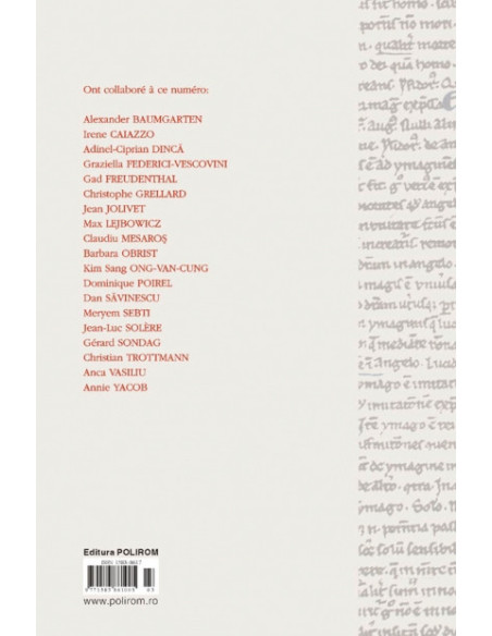 Chora. Revistă de studii antice și medievale: filosofie, teologie, științe. Nr. 3-4/2005-2006