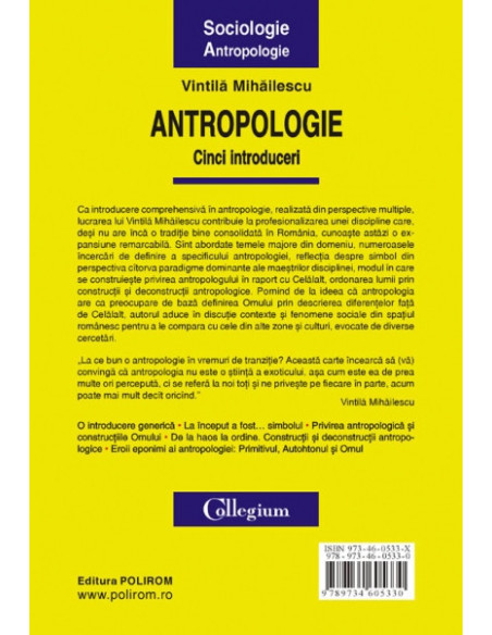 Antropologie. Cinci introduceri
