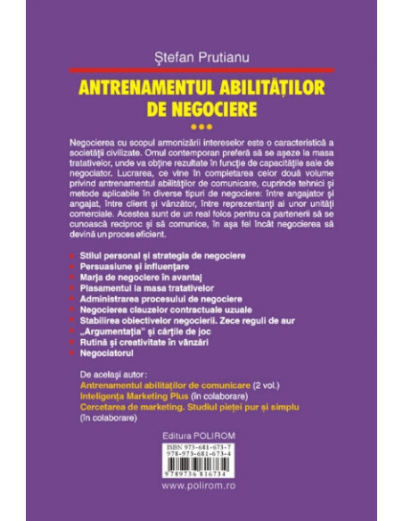 Antrenamentul abilităţilor de negociere