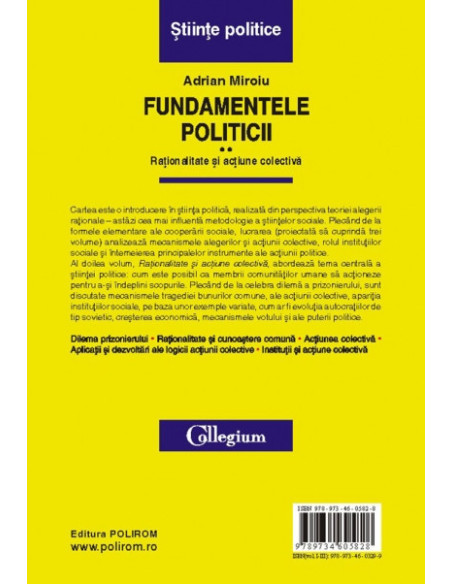 Fundamentele politicii. Vol. al II-lea. Raționalitate și acțiune colectivă