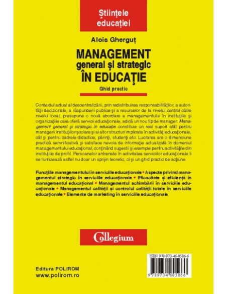 Management general și strategic în educație. Ghid practic