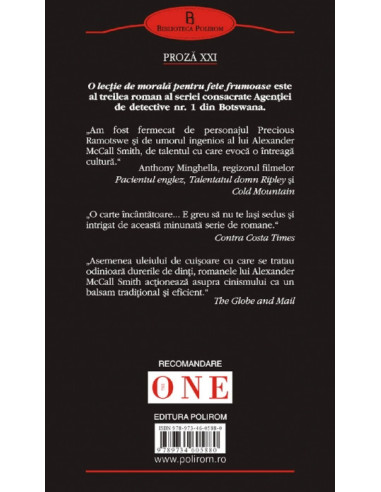 O lecţie de morală pentru fete frumoase