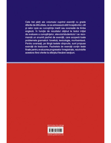 Exerciții și teste de limba engleză pentru competență și performanță. Nivelurile începător-mediu-avansat