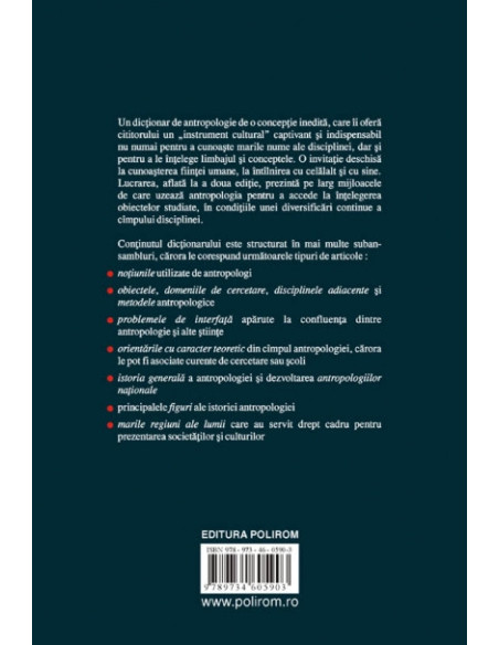 Dicţionar de etnologie şi antropologie