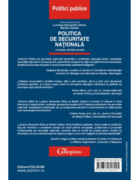 Politica de securitate națională. Concepte, instituții, procese