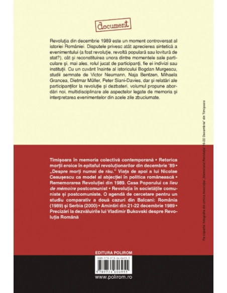Revoluția română din decembrie 1989. Istorie și memorie