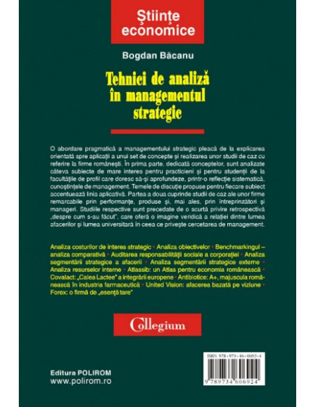 Tehnici de analiză în managementul strategic