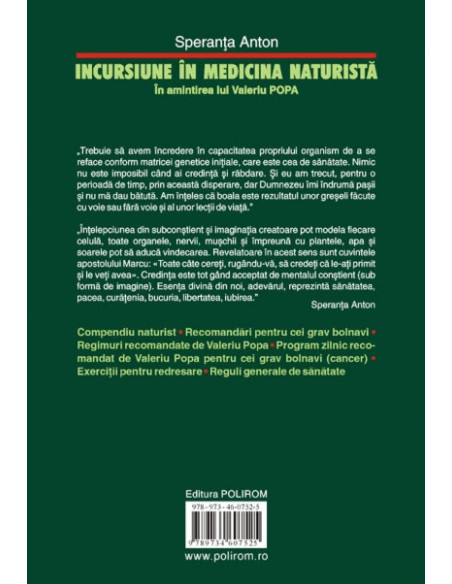 Incursiune în medicina naturistă. În amintirea lui Valeriu Popa