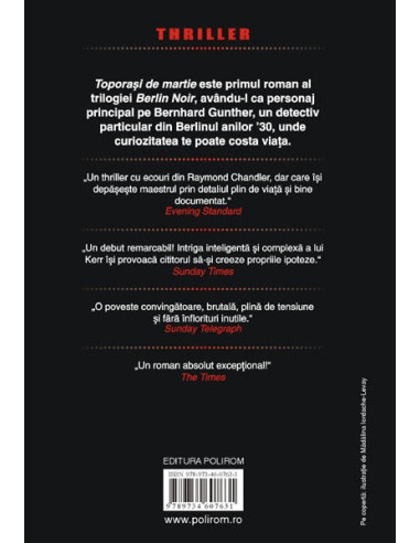 Berlin Noir I. Toporași de martie