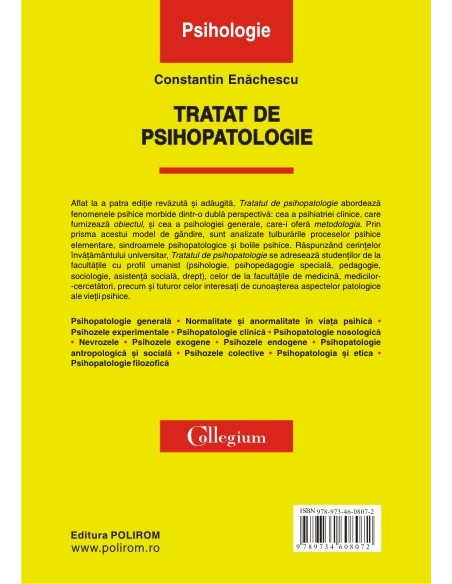 Tratat de psihopatologie (ediţia a IV-a revăzută şi adăugită)