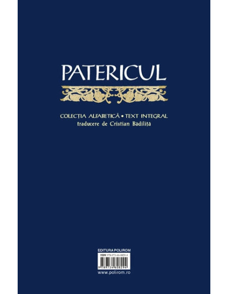 Patericul sau Apoftegmele Părinților din pustiu