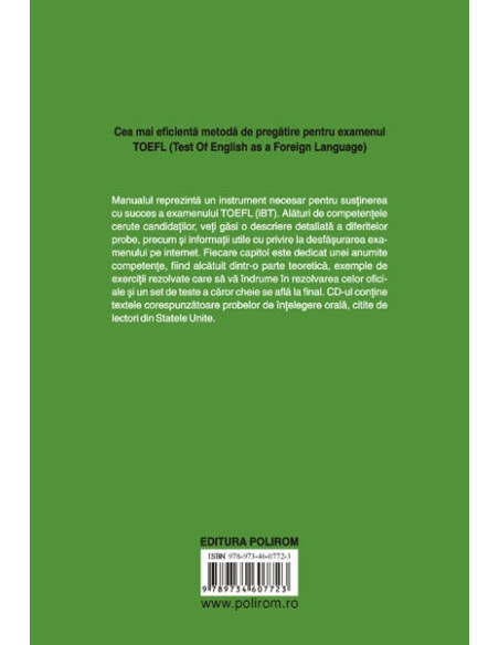 Manual de pregătire pentru examenul TOEFL (iBT)