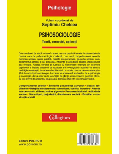 Psihosociologie. Teorii, cercetări,...
