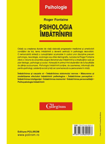 Psihologia îmbătrînirii