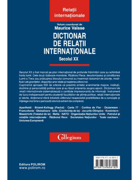 Dictionar de relaţii internaţionale.  Secolul XX