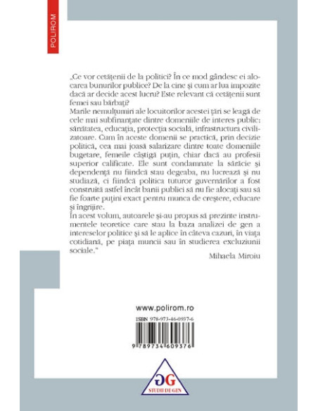 Gen și interese politice. Teorii și practici
