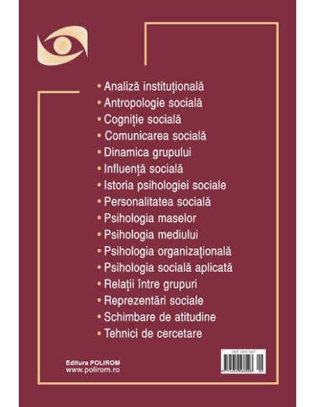 Psihologia Socială. Nr. 20/2007. Buletinul Laboratorului „Psihologia cîmpului social” Universitatea „Al.I. Cuza”, Iaşi