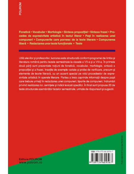 Limba română. Ghid pentru tezele semestriale