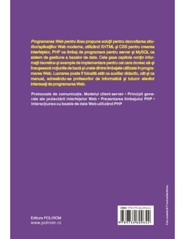 Programare Web pentru liceu