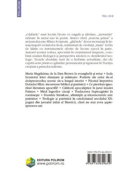Glafire. Nouă studii biblice și patristice