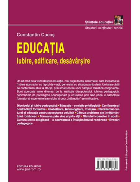 Educația. Iubire, edificare, desăvîrșire