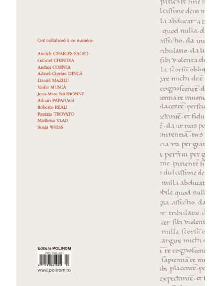 Chora. Revistă de studii antice şi medievale: filosofie, teologie, ştiinţe. Nr. 5/2007