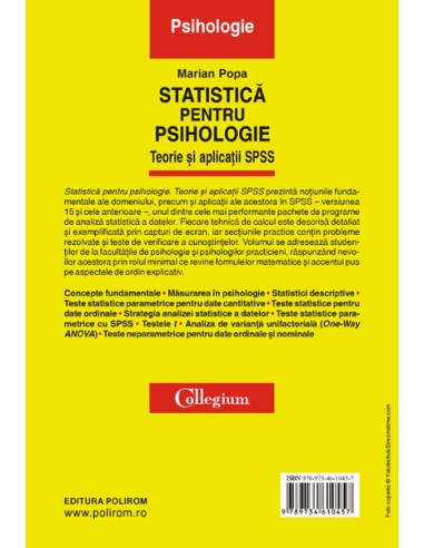 Statistică pentru psihologie. Teorie... Statistică pentru psihologie. Teorie...
