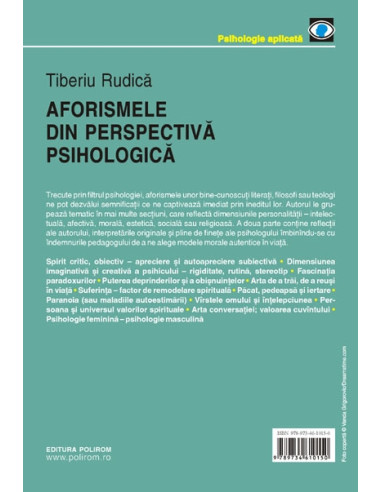 Aforismele din perspectivă psihologică Aforismele din perspectivă psihologică