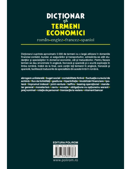 Dicționar de termeni economici român-englez-francez-spaniol