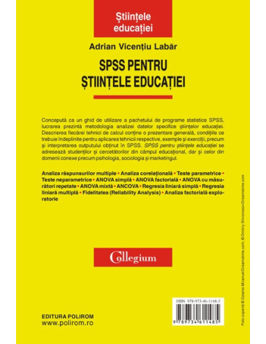 SPSS pentru ştiinţele educaţiei SPSS pentru ştiinţele educaţiei