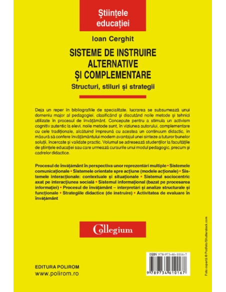 Sisteme de instruire alternative și complementare. Structuri, stiluri și strategii