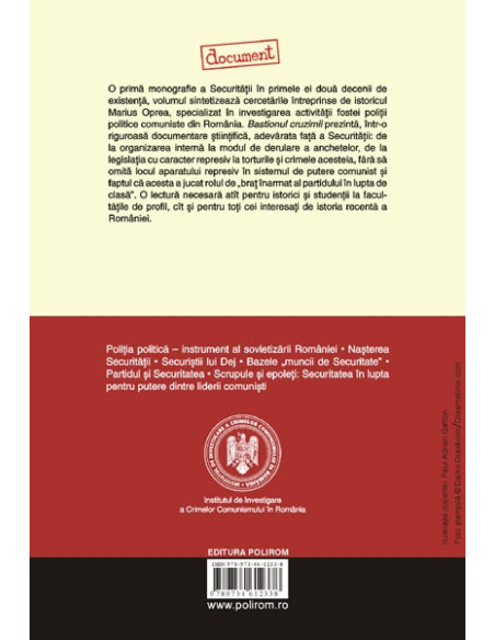 Bastionul cruzimii. O istorie a Securității (1948-1964)