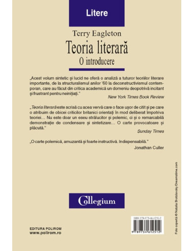 Teoria literară. O introducere Teoria literară. O introducere
