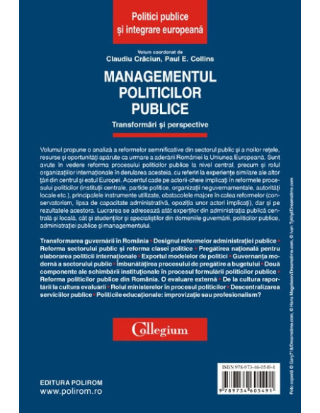 Managementul politicilor publice. Transformări și perspective