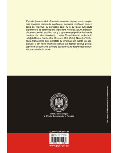 Experiențe carcerale în România... Experiențe carcerale în România...