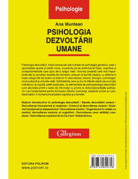 Psihologia dezvoltării umane (ediția a III-a revăzută și adăugită)