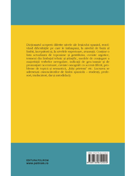 Limba spaniolă. Dicționar de dificultăți lexicale