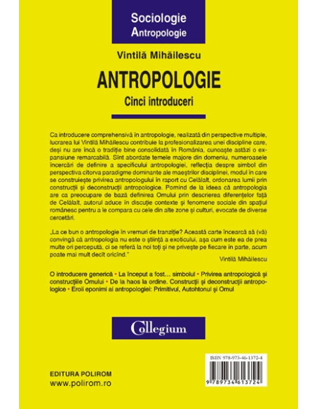 Antropologie. Cinci introduceri
