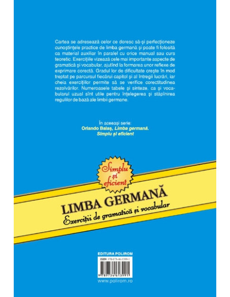 Limba germană. Exerciţii de gramatică şi vocabular