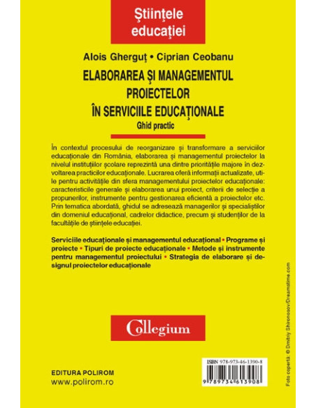 Elaborarea și managementul proiectelor în serviciile educaționale. Ghid practic