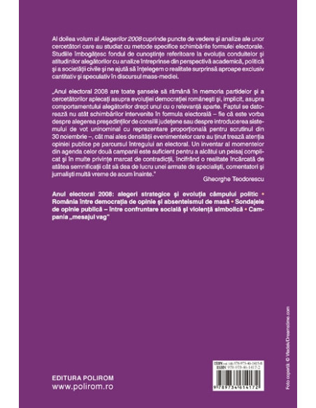 Alegeri 2008. Volumul II: Continuitate și schimbare