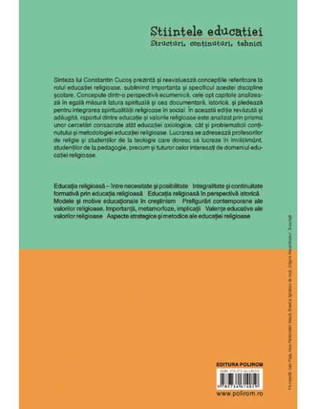 Educația religioasă. Repere teoretice și metodice