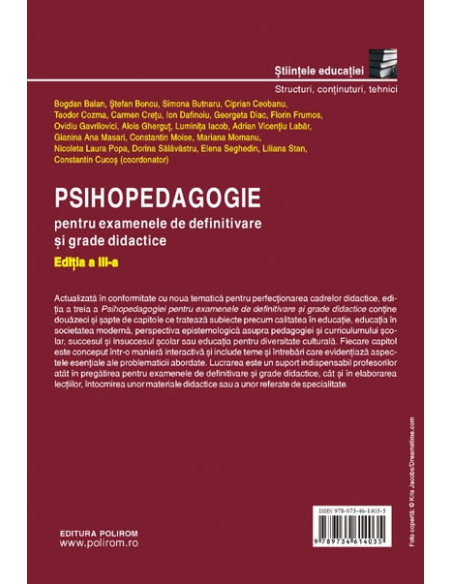 Psihopedagogie pentru examenele de definitivare şi grade didactice