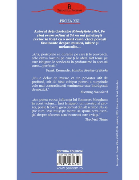 Nocturne. Cinci poveşti despre muzică şi amurg